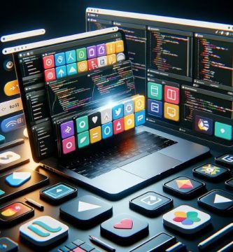 Esta imagen refleja una variedad de widgets como Text, Column, Row, y Container, mostrados en un entorno de desarrollo de softwar