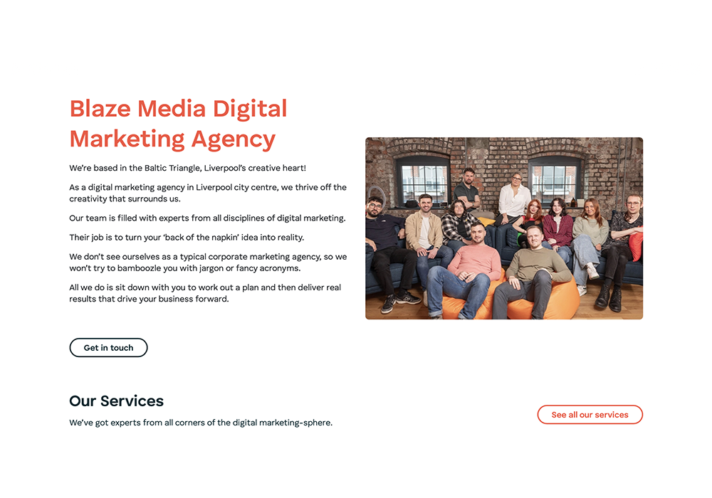 Detalle del proyecto Blaze Media