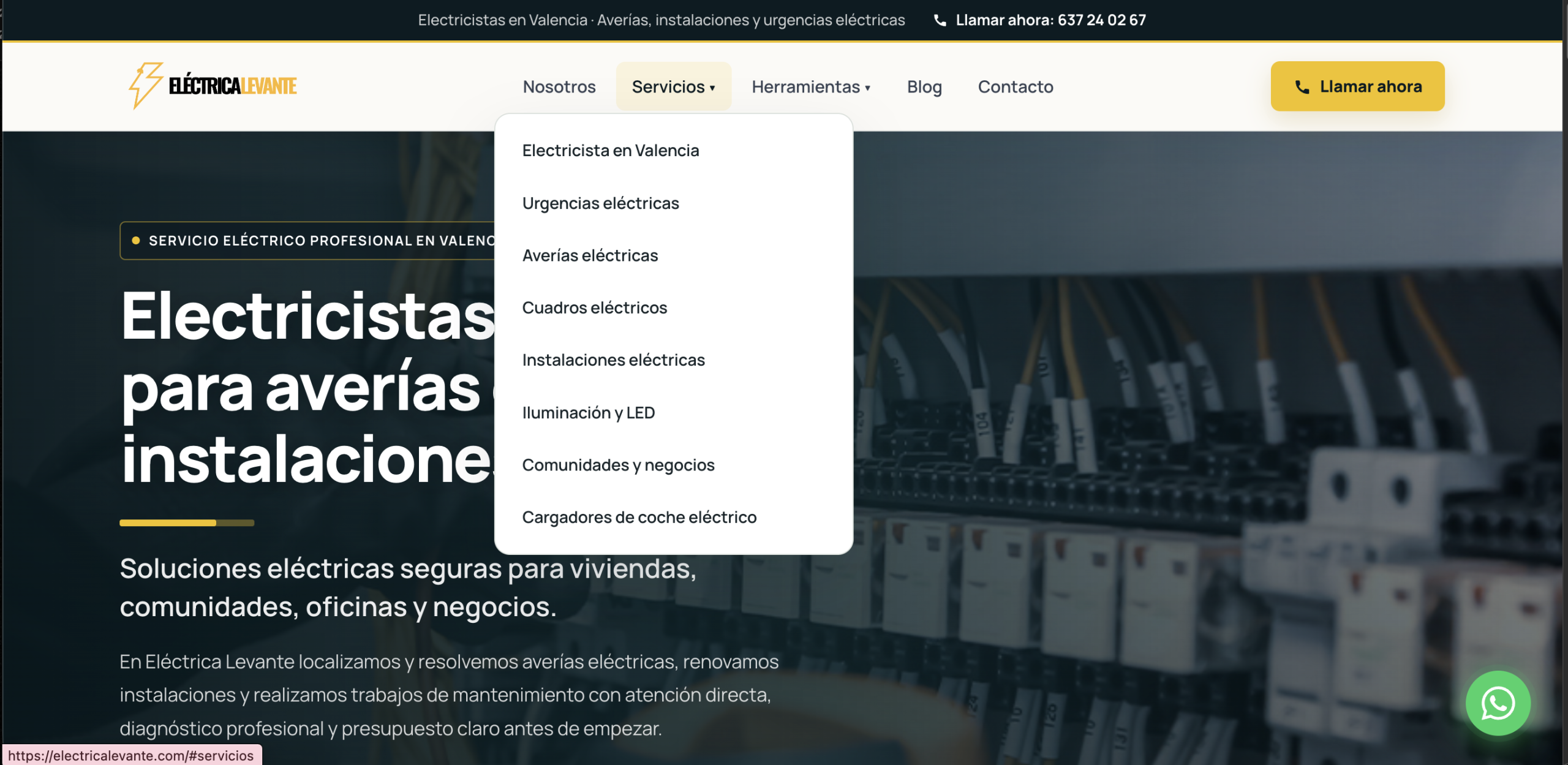 Estructura de servicios