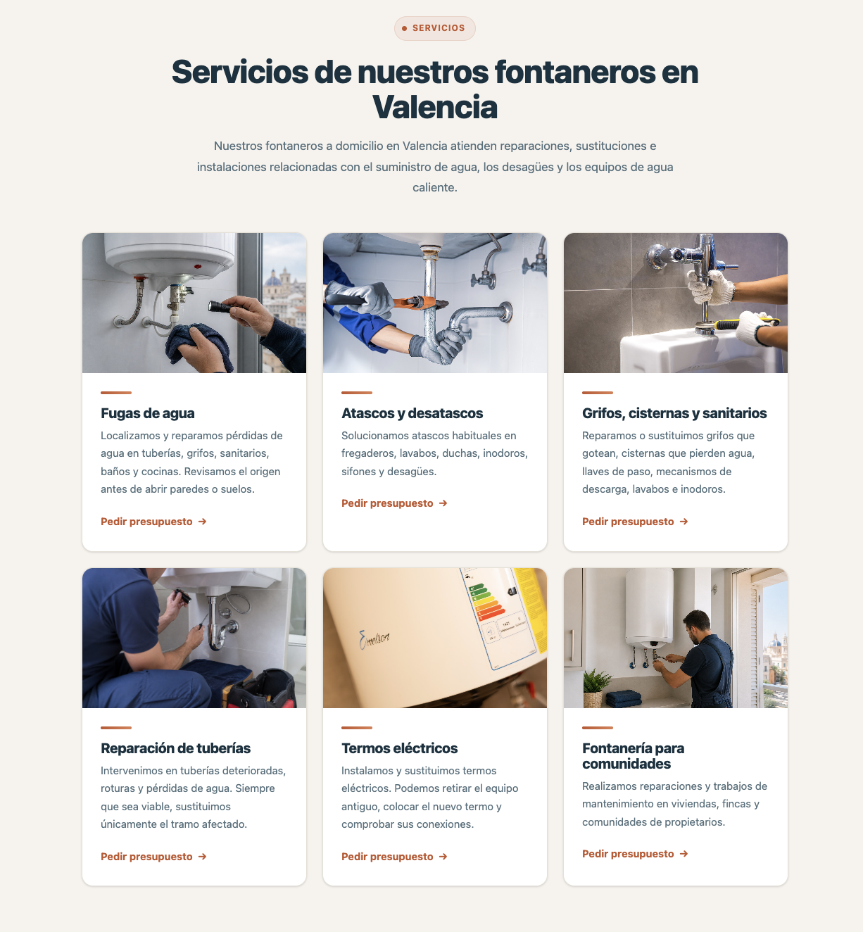 Detalle del proyecto Fontaneros Levante
