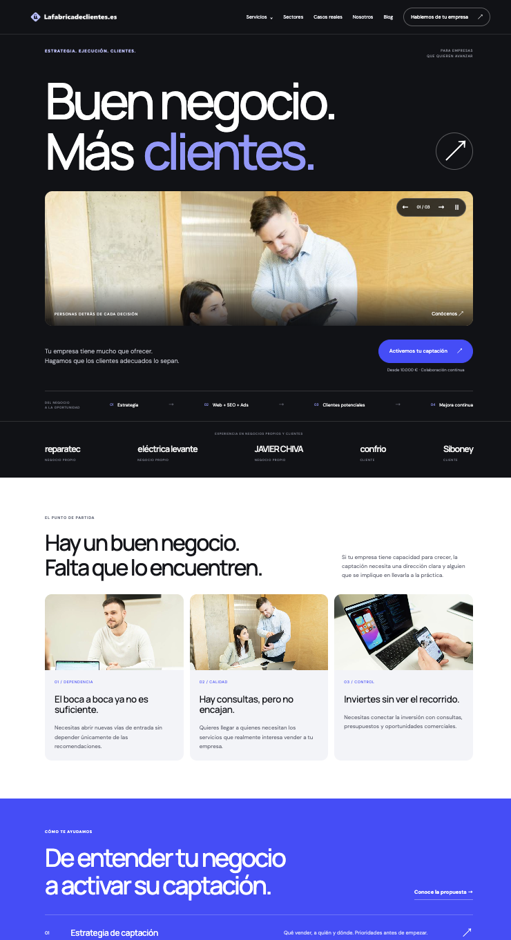 Detalle del proyecto La fabrica de clientes 